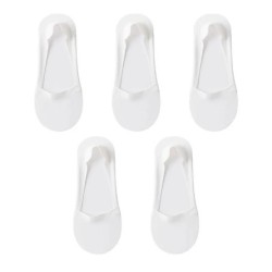 5Pairs Women Socks Breathable Invisible Silicone Non-slip Solid Color 