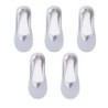 5Pairs Women Socks Breathable Invisible Silicone Non-slip Solid Color 