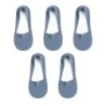 5Pairs Women Socks Breathable Invisible Silicone Non-slip Solid Color 