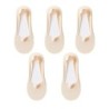 5Pairs Women Socks Breathable Invisible Silicone Non-slip Solid Color 