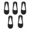 5Pairs Women Socks Breathable Invisible Silicone Non-slip Solid Color 