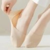 5Pairs Women Socks Breathable Invisible Silicone Non-slip Solid Color 