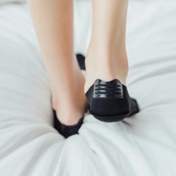 5Pairs Women Socks Breathable Invisible Silicone Non-slip Solid Color 